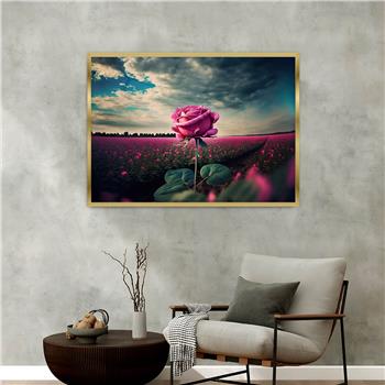 Aluminium Omlijste Natuur Thema Geharde Glasschilderij 052