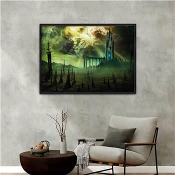 Aluminium Omlijste Kunst Thema Geharde Glasschilderij 073