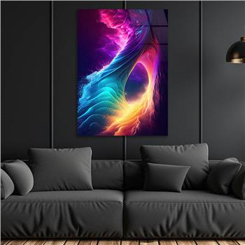 Dikey Sanat Temalı Cam Tablo 439