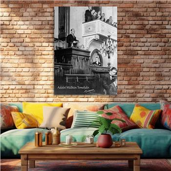 Dikey VatanTemalı Cam Tablo 289