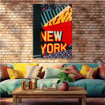 Dikey Sanat Temalı Cam Tablo 495