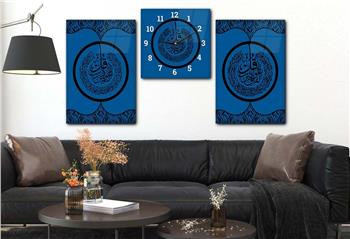 Ensemble de Tableaux et d’horloge 2 pièce sur le thème religieux