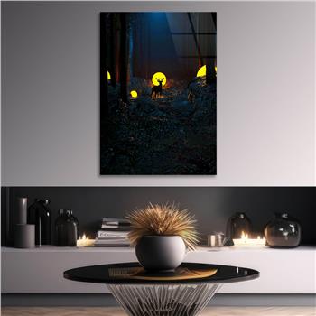 Dikey Doğa Temalı Cam Tablo 265