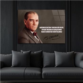 MUSTAFA KEMAL ATATÜRK GÖRSELLİ CAM TABLO