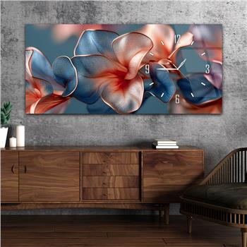 Yatay Saatli Yandan Sanat Temalı Cam Tablo 243