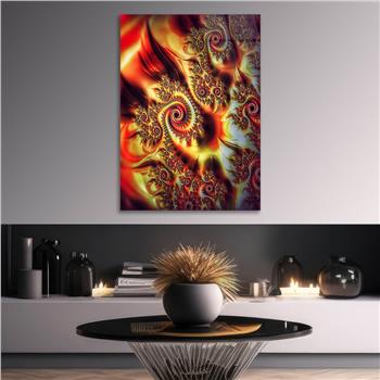 Dikey Sanat Temalı Cam Tablo 475