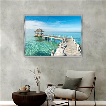 bedrucktes Glas mit Aluminiumrahmen und Natur Themen 