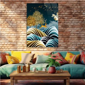 Kunst Thema auf bedrucktem Glas