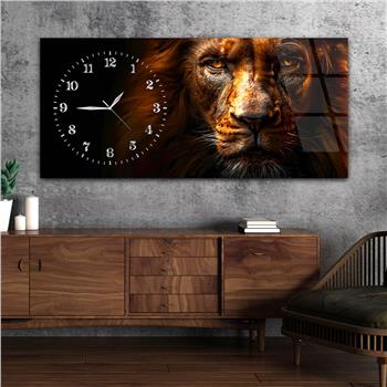 Yatay Saatli Yandan Sanat Temalı Cam Tablo 318