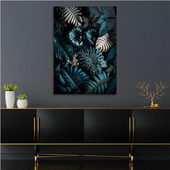 Dikey Sanat Temalı Cam Tablo 504