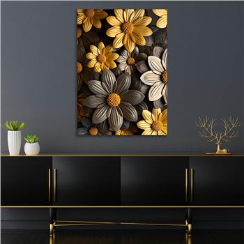 Dikey Sanat Temalı Cam Tablo 354