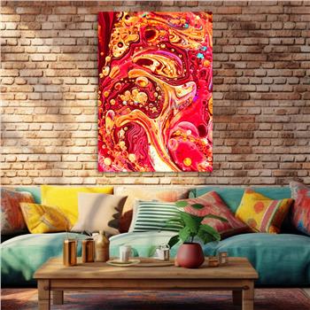 Dikey Sanat Temalı Cam Tablo 465