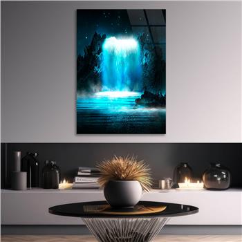 Dikey Sanat Temalı Cam Tablo 477