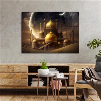 Yatay Dini Temalı Cam Tablo 176