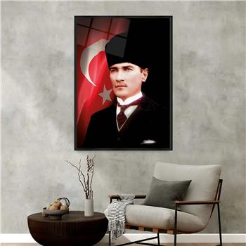 لوحة زجاجية وطني مع اطار ألمنيوم