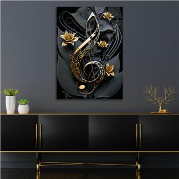 Dikey Sanat Temalı Cam Tablo 588