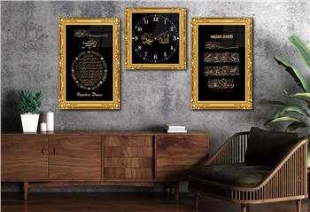 Ensemble de Tableaux et d’horloge 2 pièce sur le thème religieux