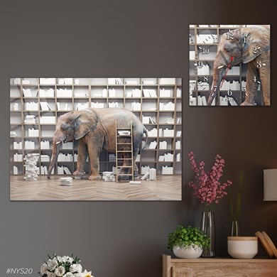 bedrucktes Glas und quadratisches Glasuhrenset 