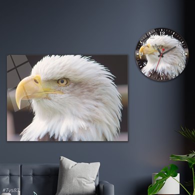 bedrucktes Glas und rundes Glasuhrenset 