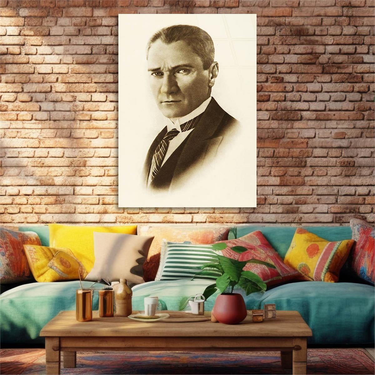 Dikey VatanTemalı Cam Tablo 131