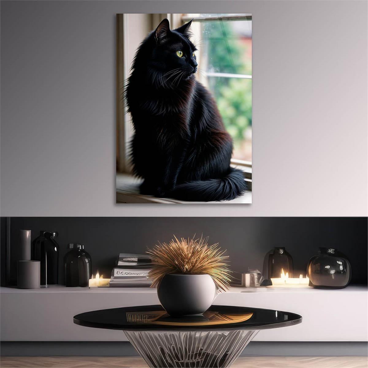 Dikey Doğa Temalı Cam Tablo 423