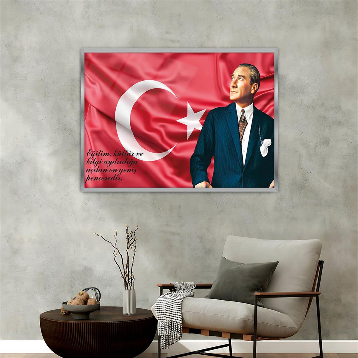 Aluminum-Framed National-Themed Tempered Glass Wall Art 013