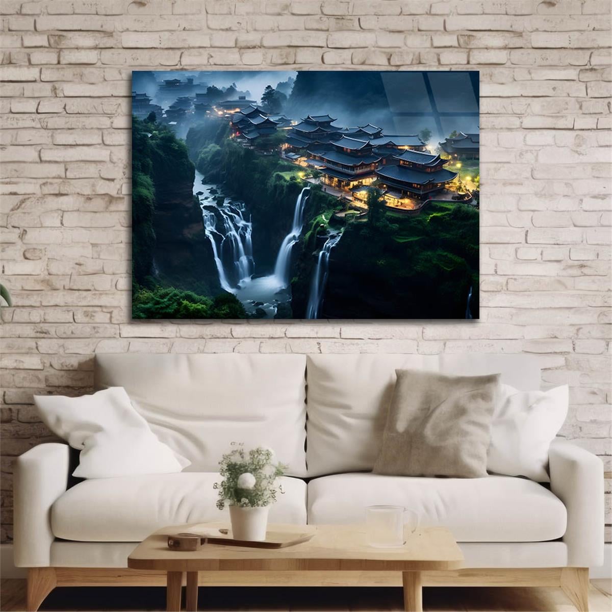 Yatay DoğaTemalı Cam Tablo 351