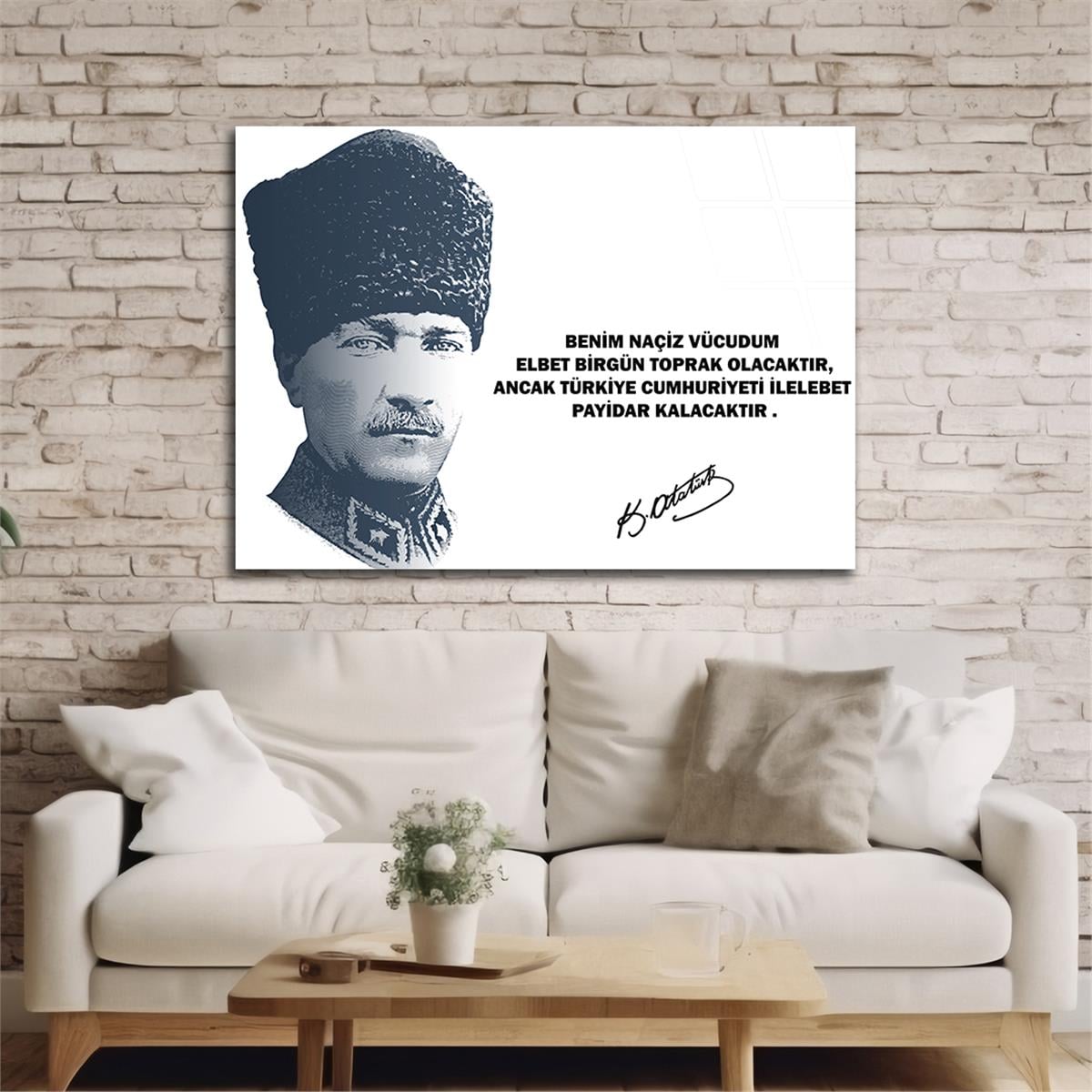 MUSTAFA KEMAL ATATÜRK Tempered Glass Wall Art