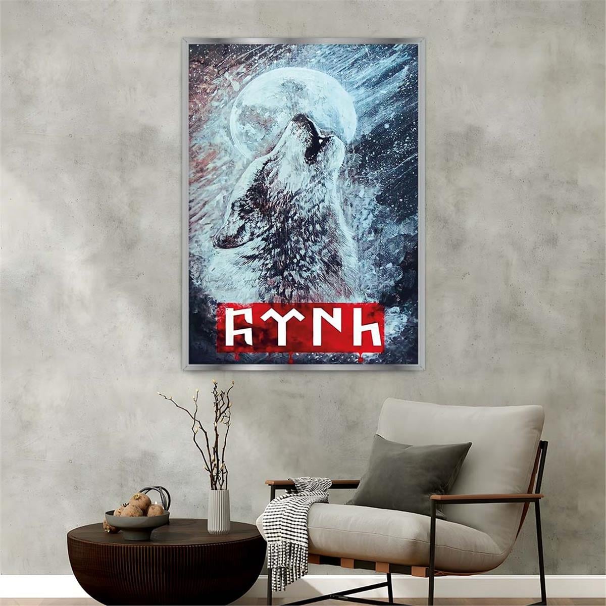 Aluminum-Framed National-Themed Tempered Glass Wall Art 084