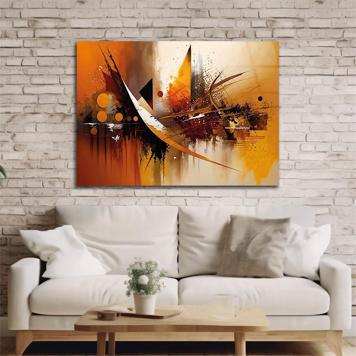 Horizontal Art-Themed Tempered Glass Wall Art 341