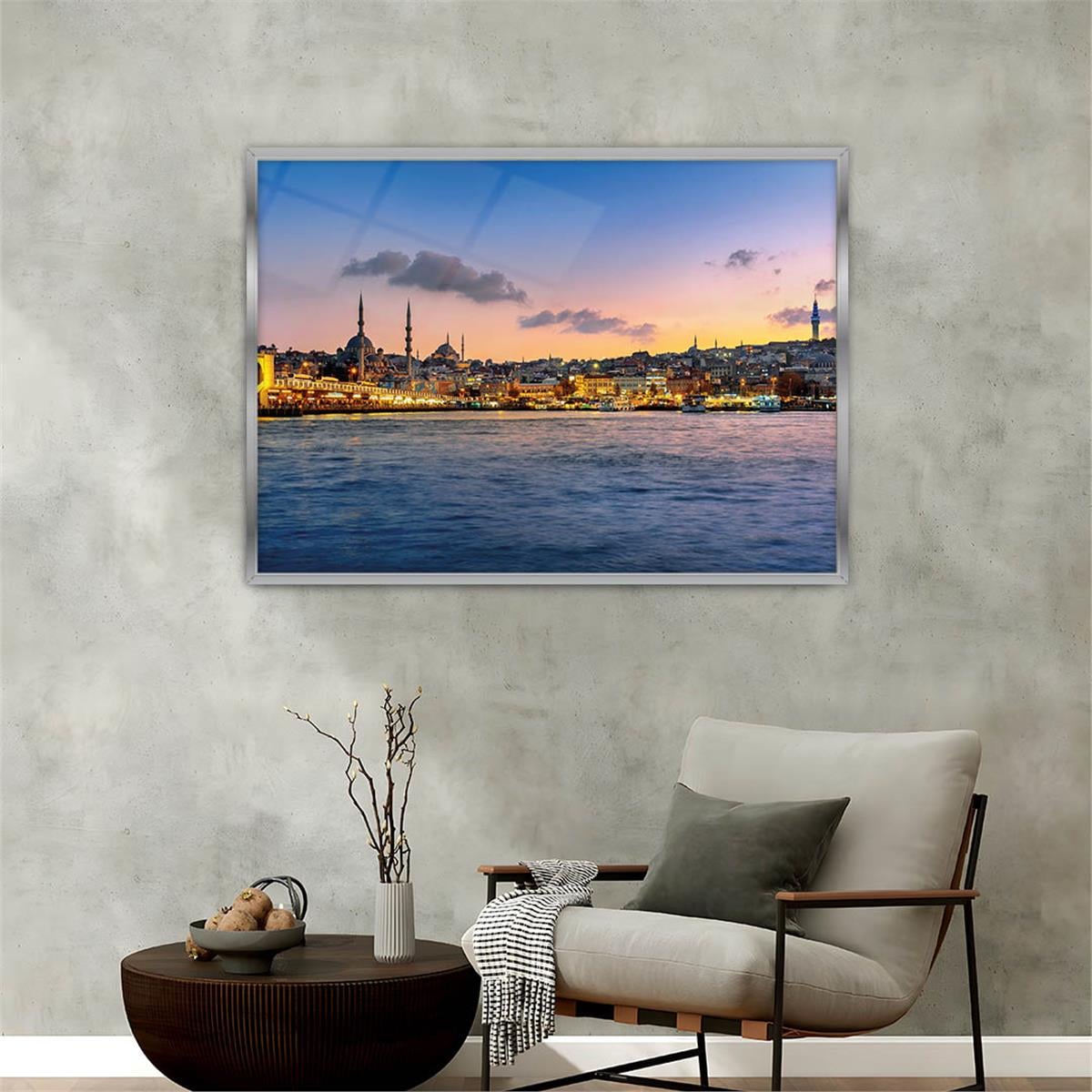 Aluminum-Framed National-Themed Tempered Glass Wall Art 020