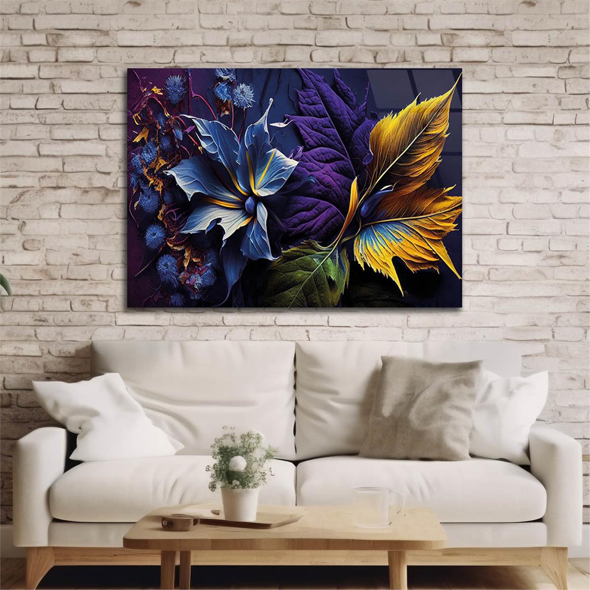 Horizontal Natured-Themed Tempered Glass Wall Art 303