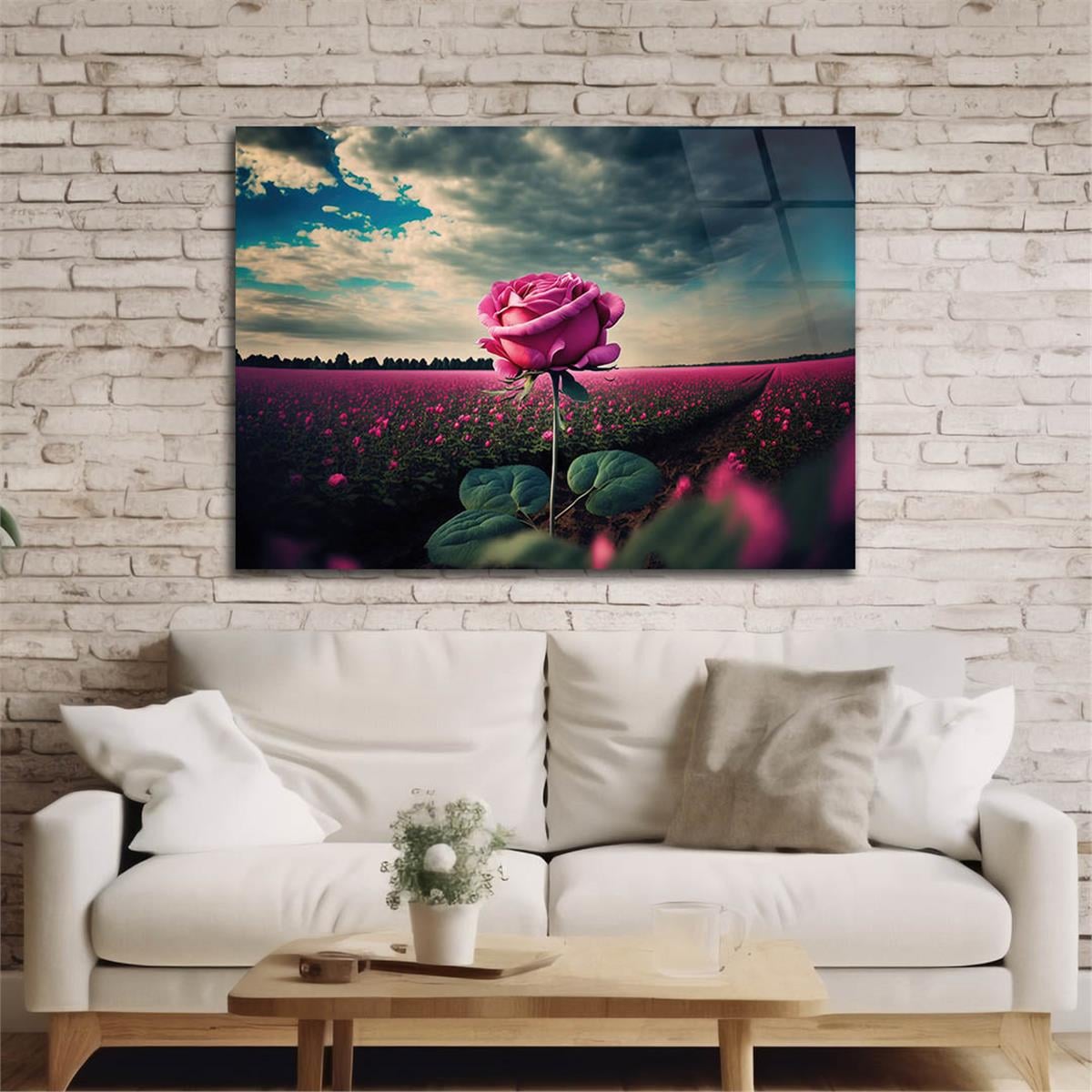 Horizontal Natured-Themed Tempered Glass Wall Art 308