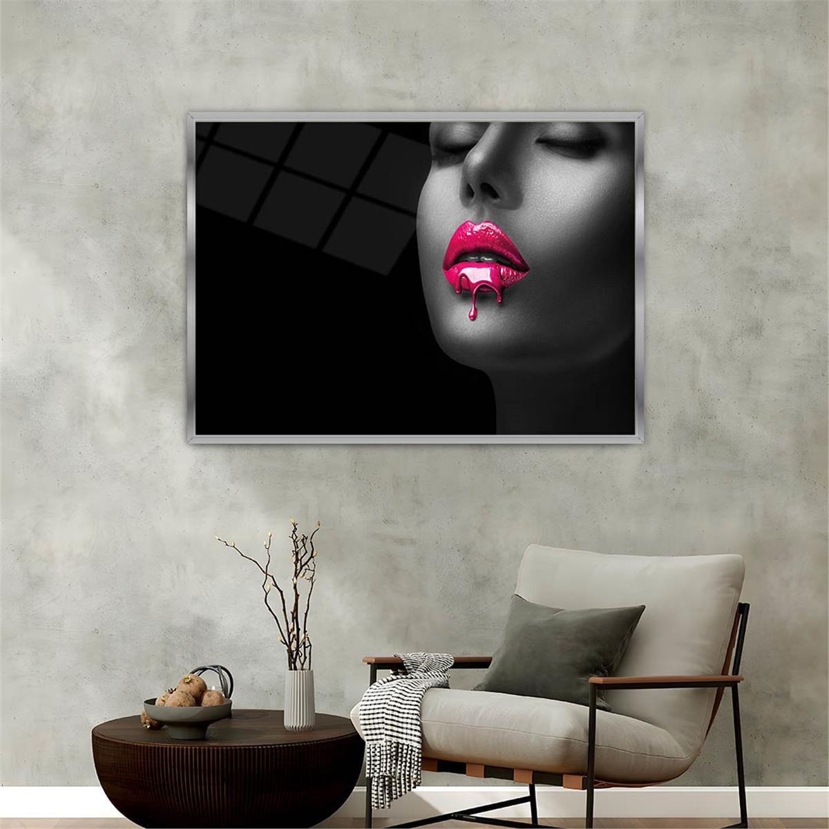 Aluminum-Framed Art-Themed Tempered Glass Wall Art 145