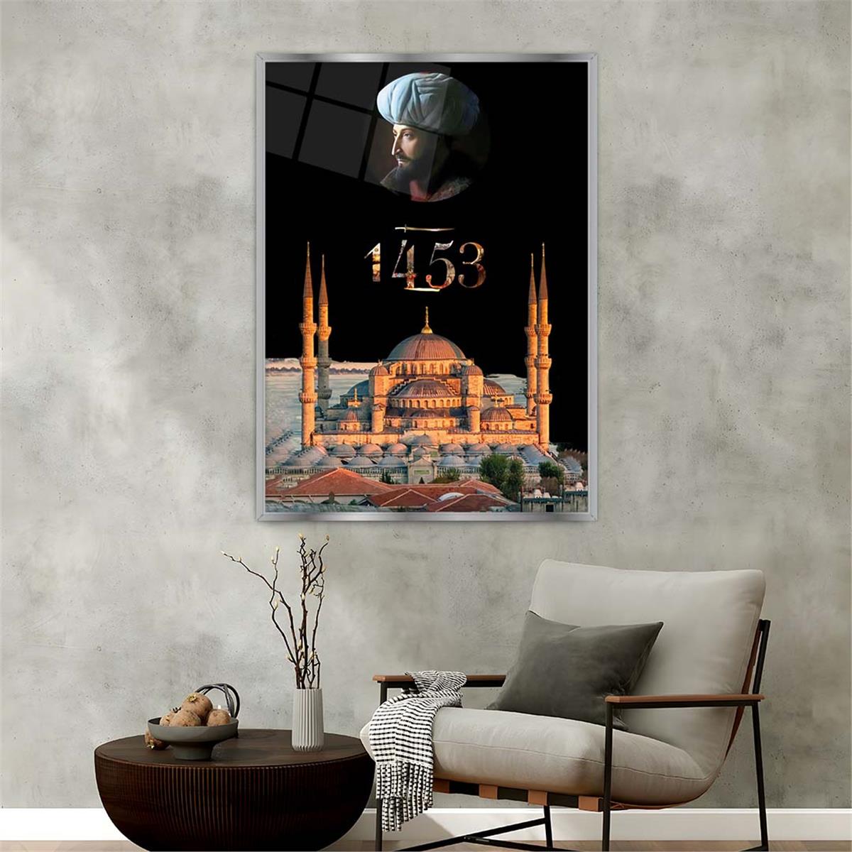 Aluminum-Framed National-Themed Tempered Glass Wall Art 085