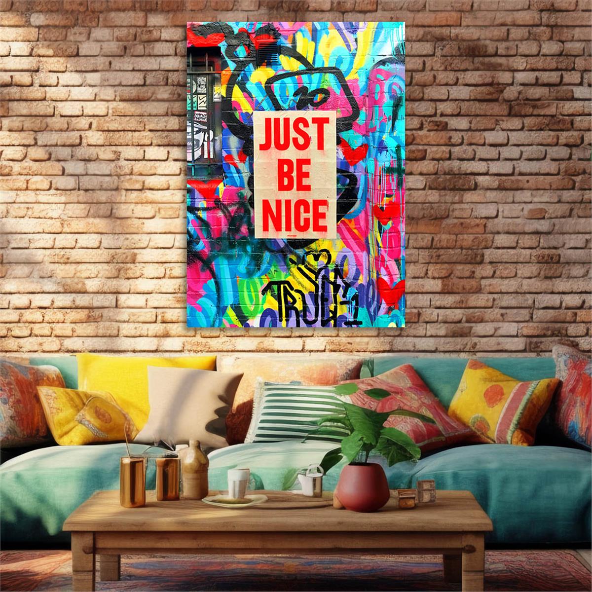 Dikey Sanat Temalı Cam Tablo 379