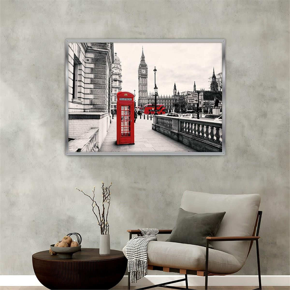 Aluminum-Framed Art-Themed Tempered Glass Wall Art 144