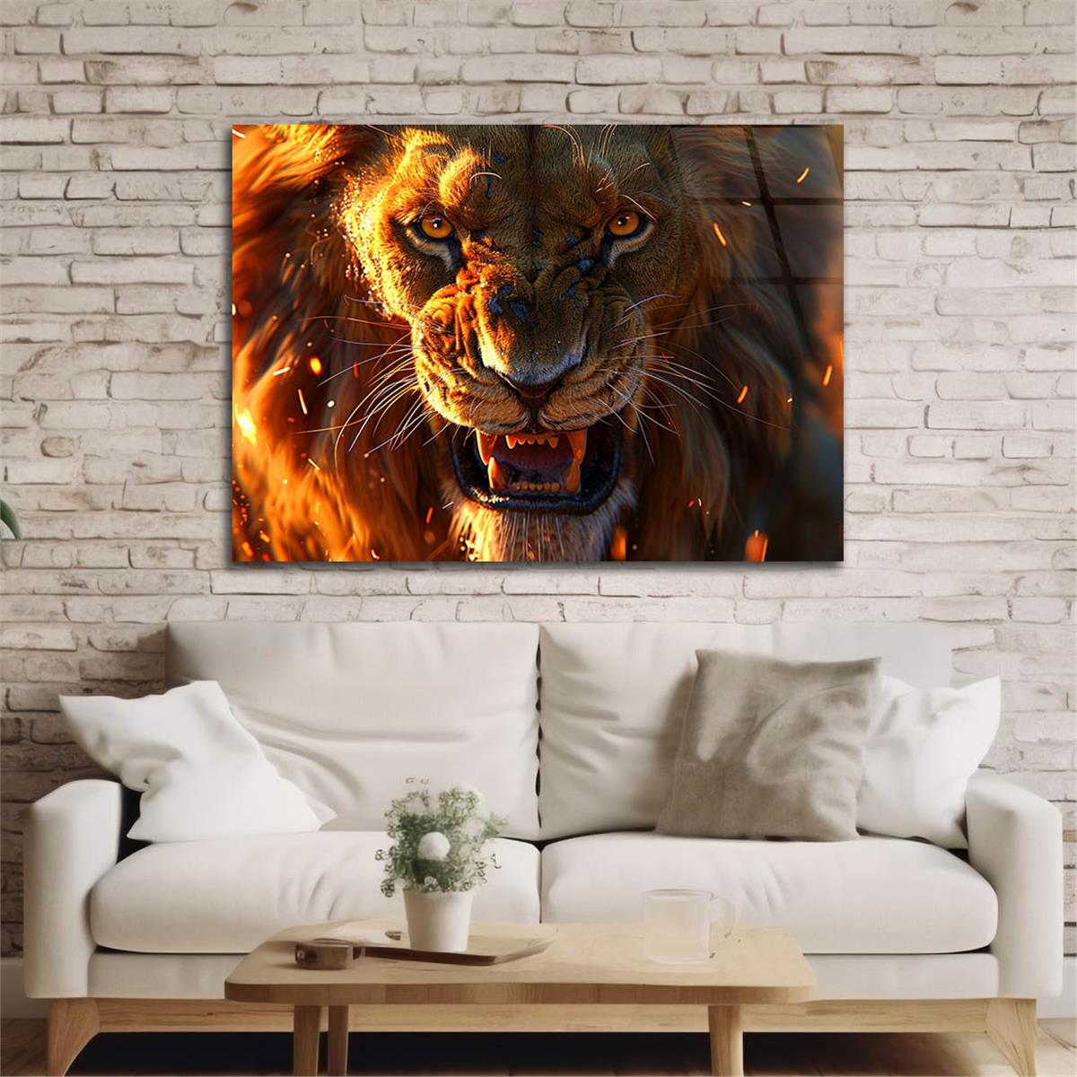 Yatay Doğa Temalı Cam Tablo 532