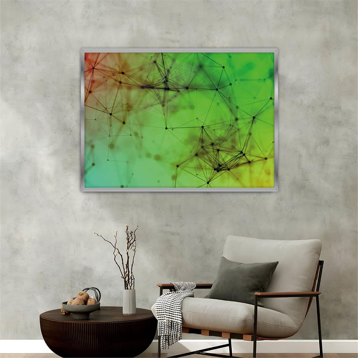 Aluminum-Framed Art-Themed Tempered Glass Wall Art 017