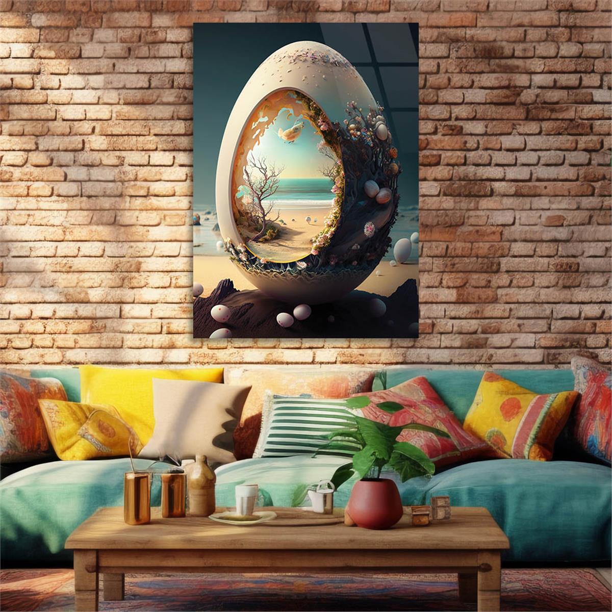 Vertical Tempered Glasss Wall Arts Art-Themed 311