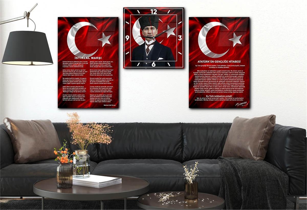 Vatan Temalı Saatli Set 046
