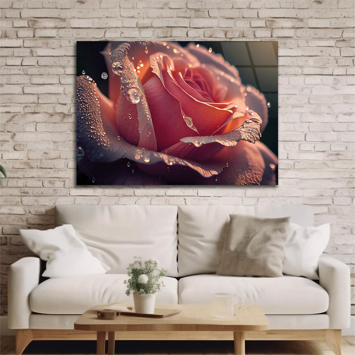 Horizontal Natured-Themed Tempered Glass Wall Art 307