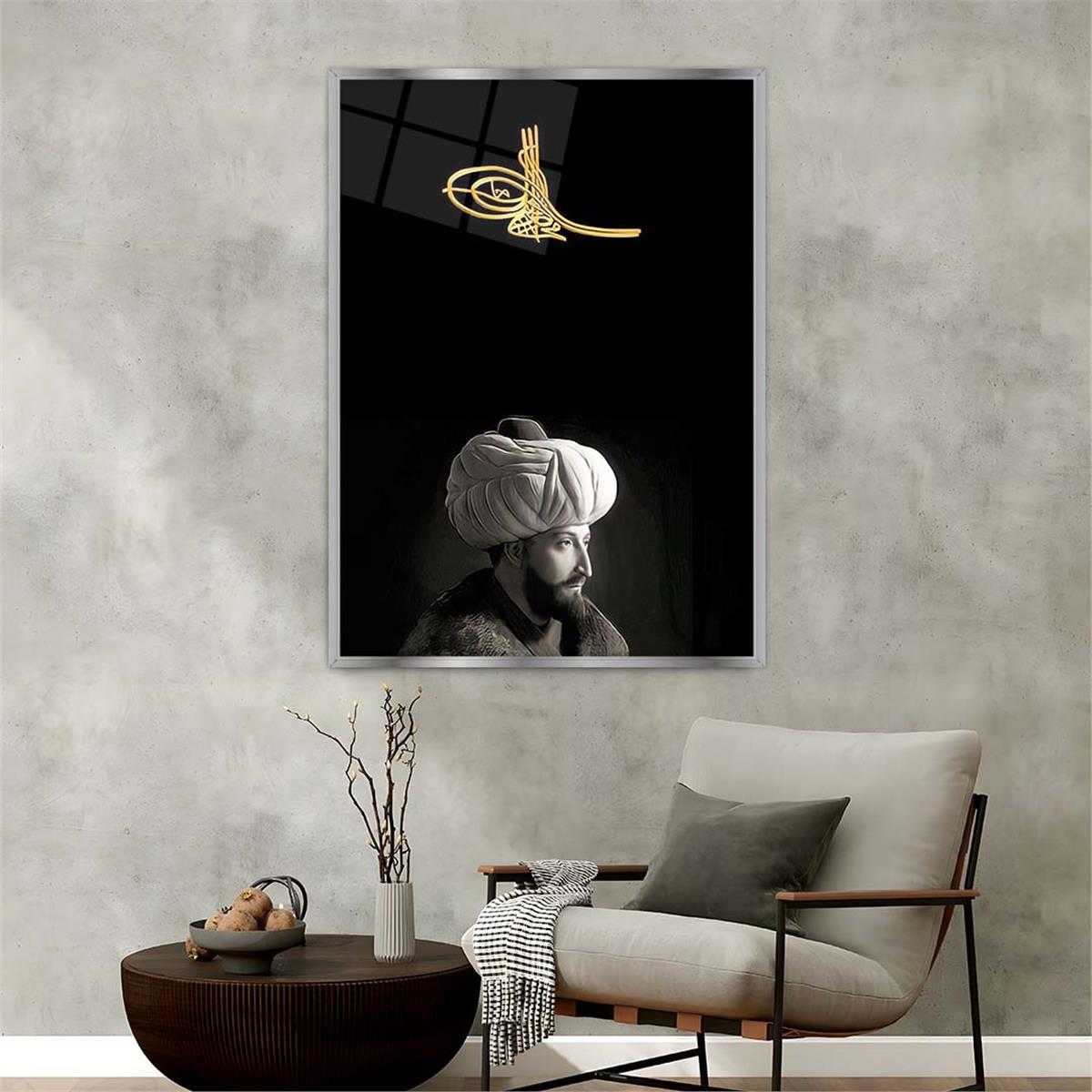 Aluminum-Framed National-Themed Tempered Glass Wall Art 086