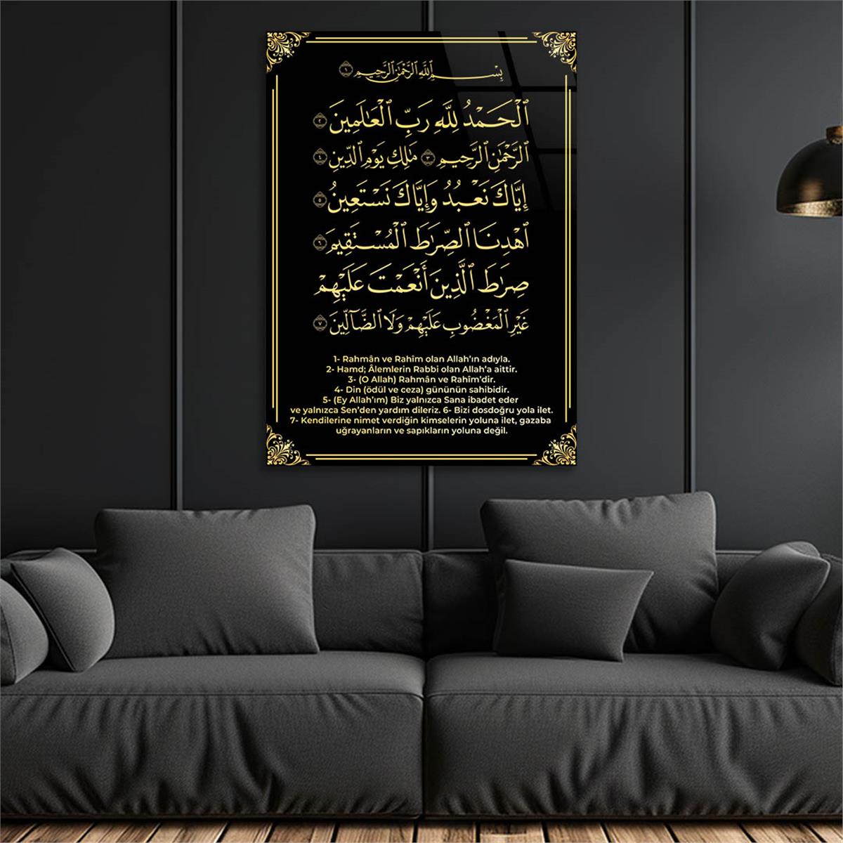 Dikey Dini Temalı Cam Tablo 307