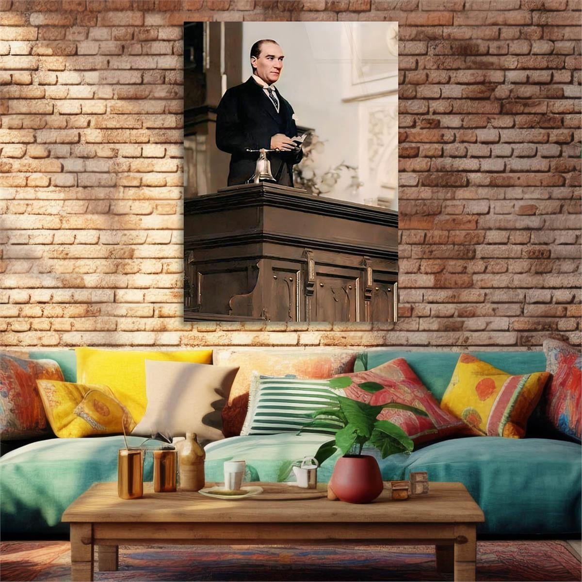 Dikey VatanTemalı Cam Tablo 209