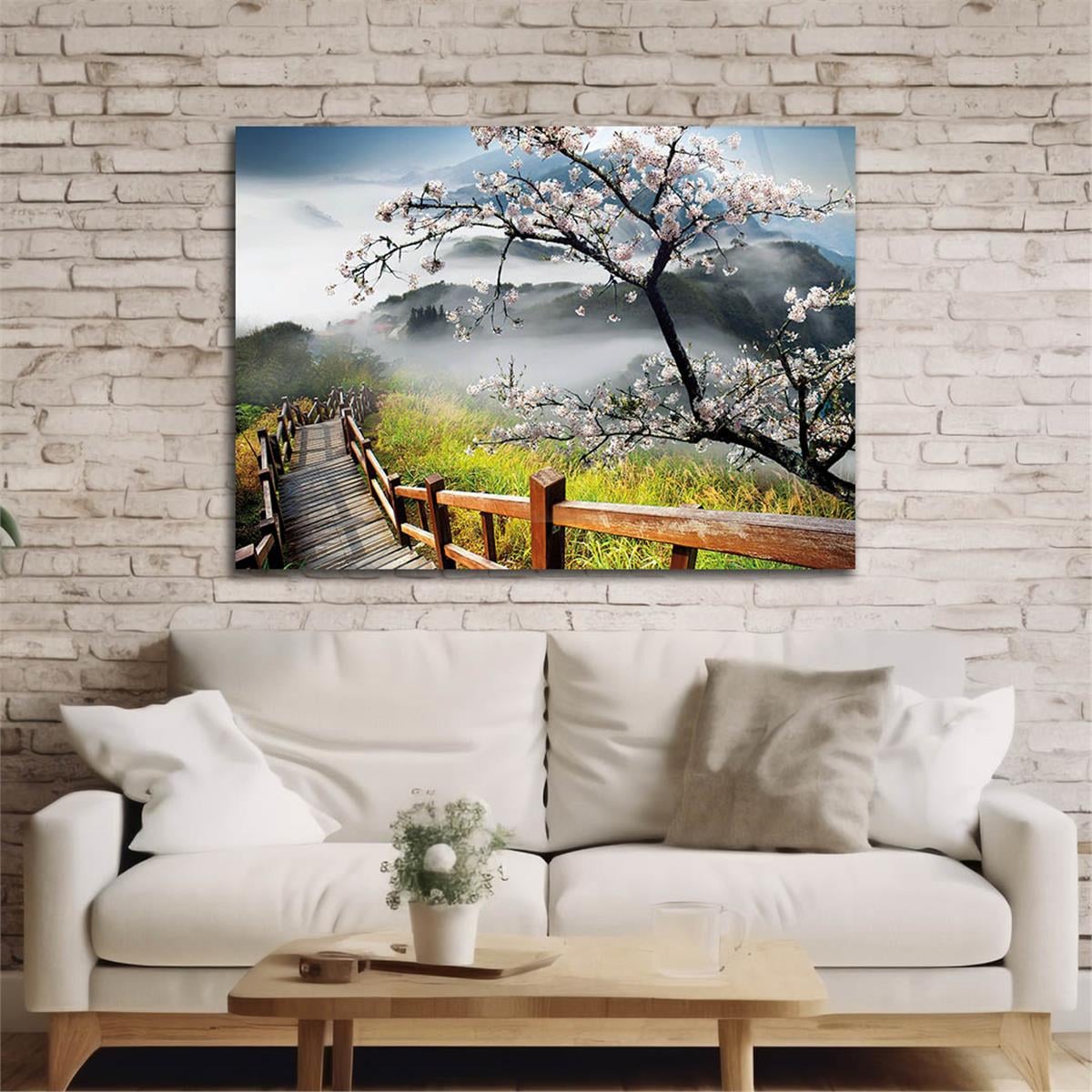 Tempered Glasss Wall Arts Natured-Themed