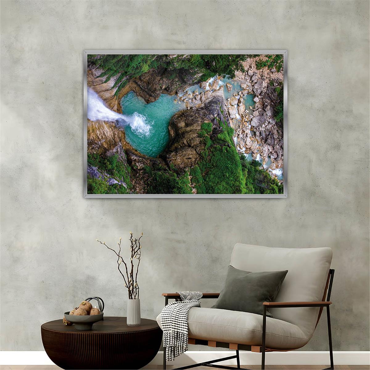 bedrucktes Glas mit Aluminiumrahmen und Natur Themen 