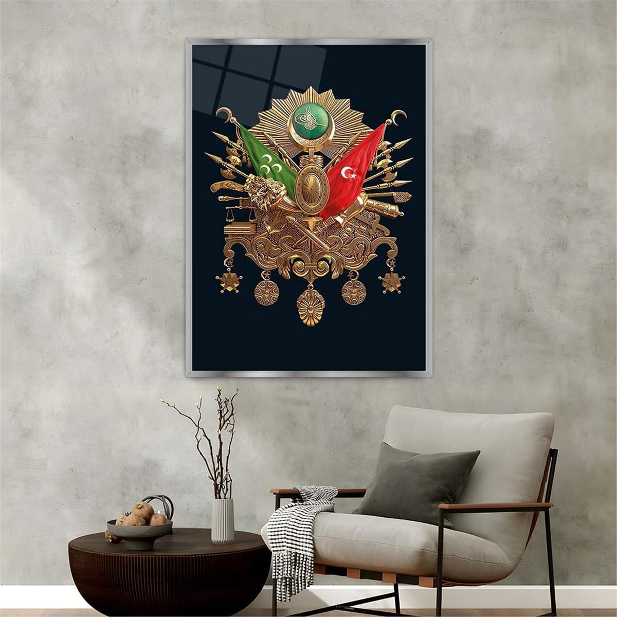 Aluminum-Framed National-Themed Tempered Glass Wall Art 088