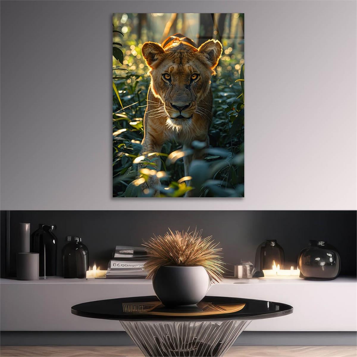 Dikey Doğa Temalı Cam Tablo 366