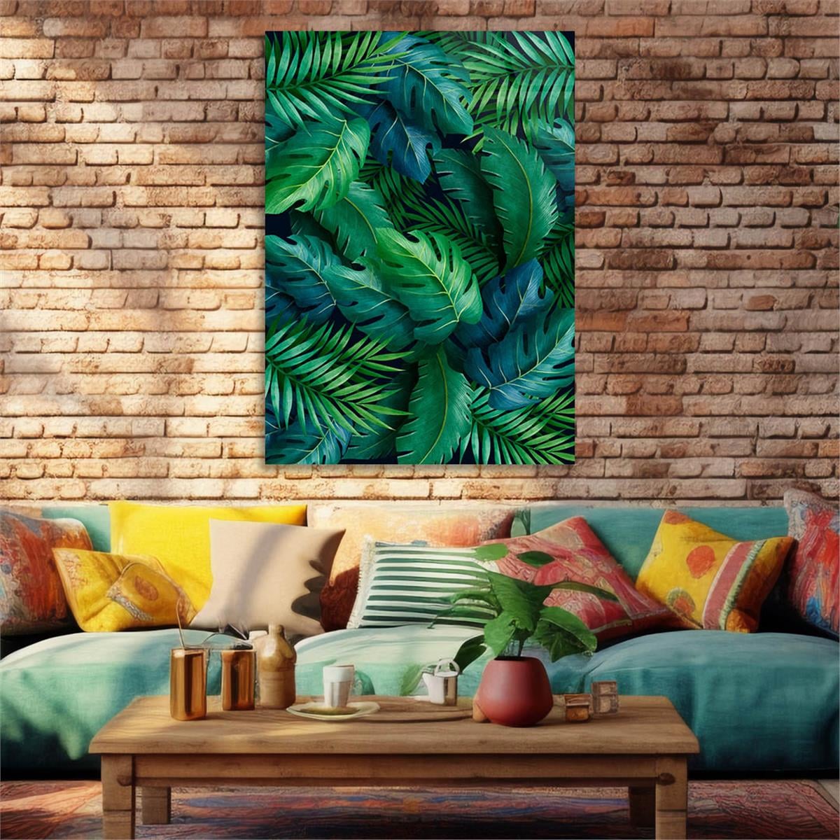 Dikey Sanat Temalı Cam Tablo 350